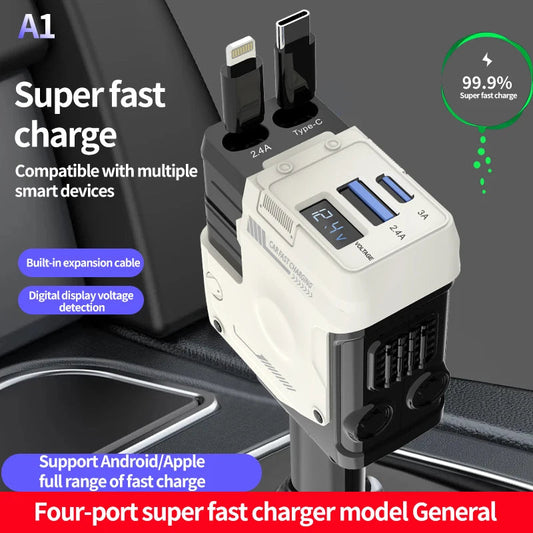 Chargeur de voiture super rapide multiportes 3259