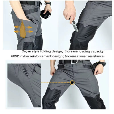 Pantalon Cargo Militaire + Ceinture Résistant pour Homme (Couleur vert Olive)