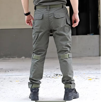 Pantalon Cargo Militaire + Ceinture Résistant pour Homme (Couleur vert Olive)